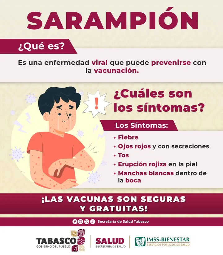 cartel sarampión